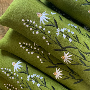 Daisies of Denmark Woolly Cat Kicker
A floral indulgence for the feline sophisticate.

Handcrafted with exquisite detail, this embroidered wool cat kicker is part of Ciao Gatto Cat Market’s signature line of heirloom toys—designed for cats with discerning paws. Each piece is thoughtfully stitched from Oeko-Tex certified wool felt and adorned with delicate white daisies—an homage to Denmark’s quiet, natural beauty.

Inside, a refillable pouch holds approximately ¼ cup of fragrant, USA-grown organic catnip. I
