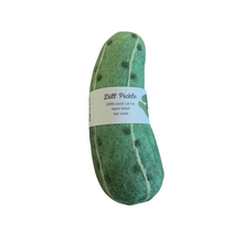 Load image into Gallery viewer, hand felted dill pickle