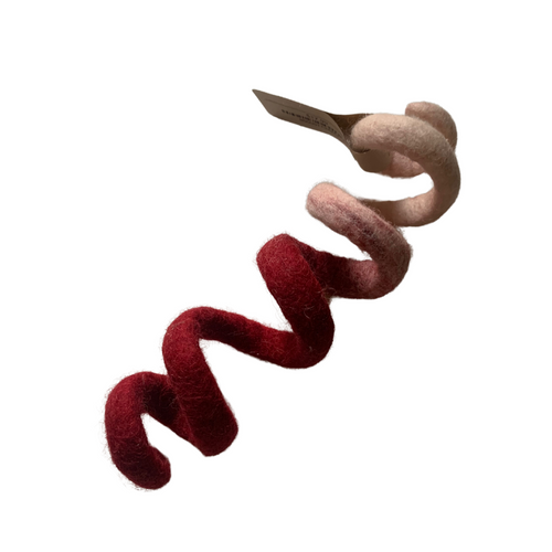 piper’s peppermint hand felted wool spiral