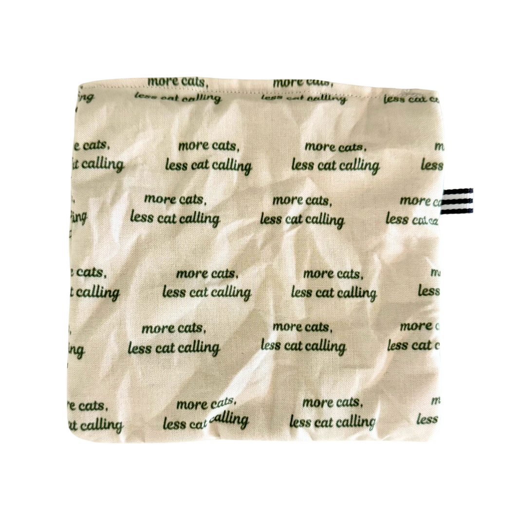 kattprassel cloth - more cats, less cat calling - organic catnip crinkle cloth