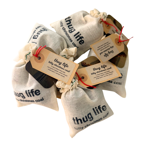 thug life kitty christmas coal