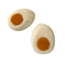 Load image into Gallery viewer, henny the hard-boiled egg - organic catnip infused wool egg