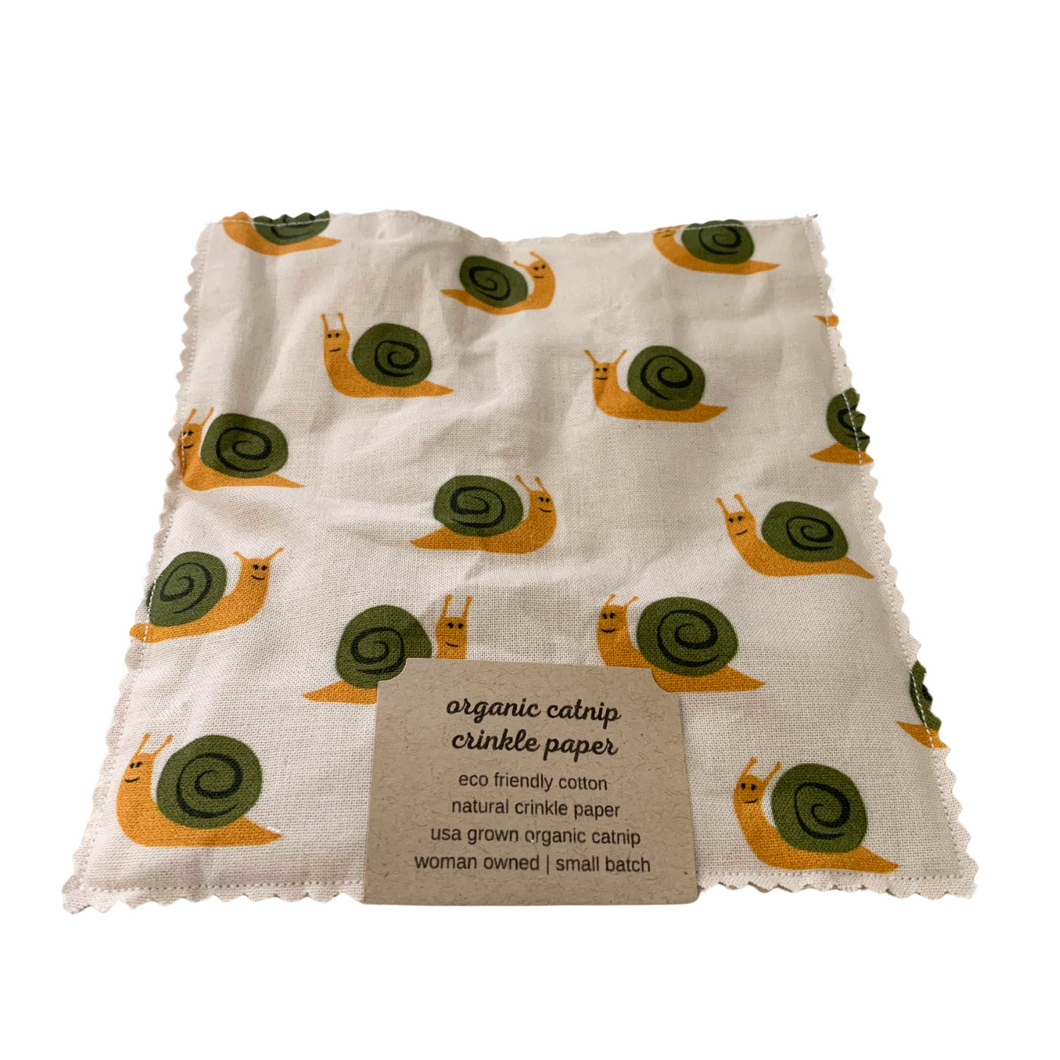 the original catnip crinkle cloth - hail to the snail