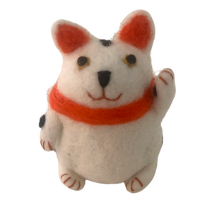 neko cat nora needle felted wool cat toy