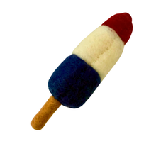 Load image into Gallery viewer, summer of ‘79 rocket pop wool organic catnip toy