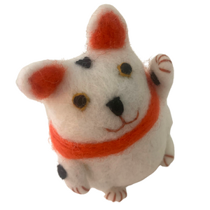 neko cat nora needle felted wool cat toy