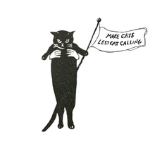 Load image into Gallery viewer, More Cats, Less Cat Calling Keychain
Equal parts protest and purr.

A retro motel-style tag with zero tolerance for street sleaze. Molded in buttercream plastic with a punch of deep green text and a bold daisy, it says what you’re thinking: MORE CATS, LESS CAT CALLING.

Clip it to your keys like brass knuckles for the modern feminist.  Fierce, unapologetic, loud, feral and decidedly not here for your unsolicited commentary.
	•	3.8” x 2” vintage motel shape
	•	Chunky molded plastic with raised lettering
	•	D