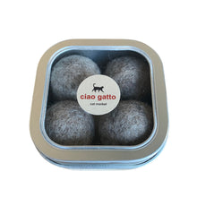 Load image into Gallery viewer, organic catnip wool felt woolly balls - set of 4