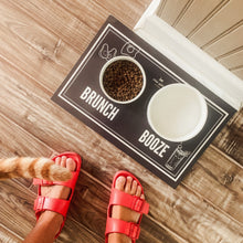 Load image into Gallery viewer, reversible cat placemat  Brunch and Booze/Happy Hour Menu